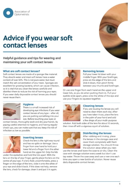 Advice if You Wear Soft Contact Lenses